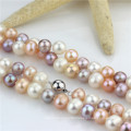 Long Colorful Pearl Necklace 10mm AA- Multi Color Long Potato Pearl Necklace